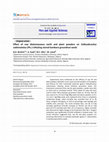 Research paper thumbnail of Effect of raw diatomaceous earth and plant powders on Callosobruchus subinnotatus (Pic.) infesting stored bambara groundnut seeds