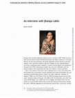 Research paper thumbnail of An Interview with Jhumpa Lahiri