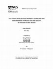 Research paper thumbnail of ASIA PACIFIC INTELLECTUAL PROPERTY SCORECARD 2010: BENCHMARKING IP PRODUCTION AND QUALITY IN THE ASIA PACIFIC REGION