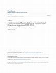 Research paper thumbnail of Forgiveness and Reconciliation as Generational Questions, Argentina 1982-2011