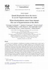 Research paper thumbnail of Quand désarticuler laisse des traces: le cas de l'hyperextension du coude