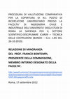 Research paper thumbnail of Relazione di minoranza concorso per 1 posto di ricercatore ICAR09 Tecnica delle Costruzioni 