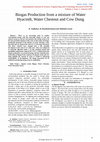 Research paper thumbnail of Biogas Production from a mixture of Water Hyacinth, Water Chestnut and Cow Dung