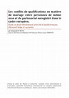 Research paper thumbnail of Les conflits de qualifications en matière de mariage entre personnes de même sexe et de partenariat enregistré dans le cadre européen