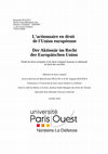 Research paper thumbnail of L’actionnaire en droit de l’Union européenne : étude de droit européen et de droit compare français et allemand en droit des sociétés