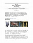 Research paper thumbnail of Art in Antiquity: An Introduction