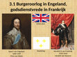 Research paper thumbnail of Burgeroorlog Engeland, godsdienstvrede Frankrijk (VWO 6)