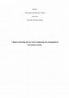 Research paper thumbnail of An Undergraduate Report Comparing Influences of International Cuisine Consumption