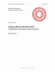 Research paper thumbnail of Federal Rule of Evidence 413: Propensity, Preeminence, and Prejudice