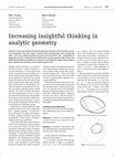 Research paper thumbnail of Increasing insightful thinking in analytic geometry