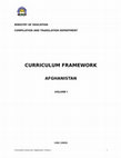 Research paper thumbnail of The Curriculum Framework for Primary and Secondary Education (Afghanistan)