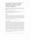 Research paper thumbnail of An Analysis of Total Correctness Refinement Models for Partial Relation Semantics I