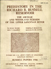 Research paper thumbnail of Prehistory in the Richard B. Russell Reservoir: The Archaic and Woodland Periods of the Upper Savannah River