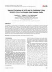 Research paper thumbnail of Spectral Variations of AOD and Its Validation Using MODIS: First Cut Results from Kannur, India