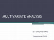 Research paper thumbnail of SPSS lectures part 10 (in English)