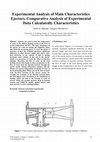 Research paper thumbnail of Experimental Analysis of Main Characteristics Ejectors, Comparative  Analysis of Experimental Data Calculatedly Characteristics