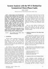 Research paper thumbnail of System Analysis with the MVA Method for Symmetrical Three-Phase Faults