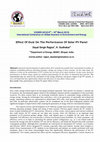 Research paper thumbnail of Effect Of Dust On The Performance Of Solar PV Panel