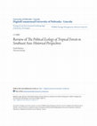 Research paper thumbnail of The political ecology of forests in Southeast Asia. T.-P. Lye, W. de Jong, K. Abe, eds. Kyoto University Press and Melbourne: Trans Pacific Press, 2003.