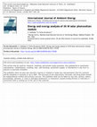 Research paper thumbnail of Energy and exergy analysis of 36 W solar photovoltaic module