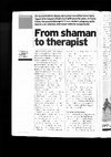 Research paper thumbnail of (1999), 'From Shaman to Therapist' in Therapy on the Couch, Susan Greenberg (ed), David Henderson (Consulting Editor), London, Camden Press ISBN 9 780948 49154  