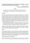 Research paper thumbnail of Community Information S ervices through Web and CDROM: An Open Source Framework for Public Libraries in India