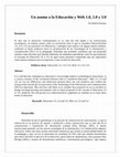 Research paper thumbnail of Un asomo a la Educación y Web 1.0, 2.0 y 3.0