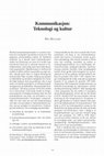 Research paper thumbnail of Hetland, P. (1999) Kommunikasjon: Teknologi og kultur. Nordicom Information, 21(1-2):45-51