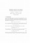 Research paper thumbnail of Multiplicity Results for some Nonlinear¶ Schrödinger Equations with Potentials