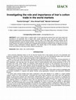 Research paper thumbnail of Investigating the Role and Importance of Iran’s Cotton  Trade in the World Markets 