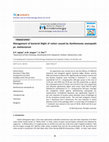 Research paper thumbnail of Management of bacterial blight of cotton caused by Xanthomonas axonopodis pv. malvacearum