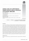 Research paper thumbnail of Análisis crítico de la AOD bilateral España-América Latina en educación en el período 1999-2004