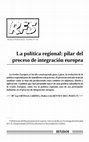 Research paper thumbnail of La política regional. Pilar del proceso de integración europea