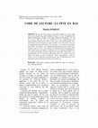 Research paper thumbnail of CODE DE LECTURE : LA TÊTE EN BAS 