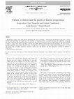 Research paper thumbnail of Culture, evolution and the puzzle of human cooperation