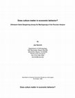 Research paper thumbnail of Does culture matter in economic behavior? Ultimatum game bargaining among the Machiguenga of the Peruvian Amazon