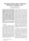 Research paper thumbnail of Educational Computer Software "Inheritance Mechanisms" in Biology Lectures