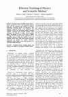 Research paper thumbnail of Effective Teaching of Physics and Scientific Method