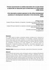 Research paper thumbnail of Primera aproximación al análisis descriptivo de la ayuda oficial  al desarrollo en educación para el desarrollo en la Universidad  (2006-2010)