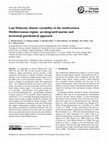 Research paper thumbnail of Late Holocene climate variability in the southwestern Mediterranean region: an integrated marine and terrestrial geochemical approach