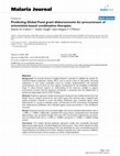 Research paper thumbnail of Predicting Global Fund grant disbursements for procurement of artemisinin-based combination therapies