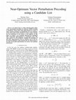 Research paper thumbnail of Near-optimum vector perturbation precoding using a candidate list