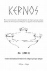 Research paper thumbnail of I. Mylonopoulos - M. Fowler, “Béotie, Eubée” [§03], “Phocide, Locride, Étolie” [§04], and “Phthiotide, Thessalie” [§06], Chronique archéologique de la religion grecque (ChronARG), Kernos 24 (2011), p. 272-277; 281-283.