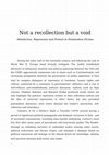 Research paper thumbnail of Not a Recollection But a Void: Metafiction, Repression and Protest in Postmodern fiction