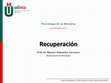 Research paper thumbnail of Psicología de la Memoria. UD6: Recuperación