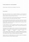 Research paper thumbnail of La narrazione e l'apprendimento linguistico