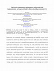 Research paper thumbnail of The role of organisational infrastructure in successful ERP implementation: an empirical study by hierarchical regression and PCA