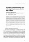 Research paper thumbnail of Social impact and impoverishment risks of the Koga irrigation scheme, Ethiopia