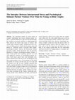 Research paper thumbnail of The interplay between interpersonal stress and psychological intimate partner violence over time for young at-risk couples.