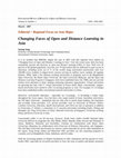 Research paper thumbnail of Changing Faces of Open and Distance Learning in Asia